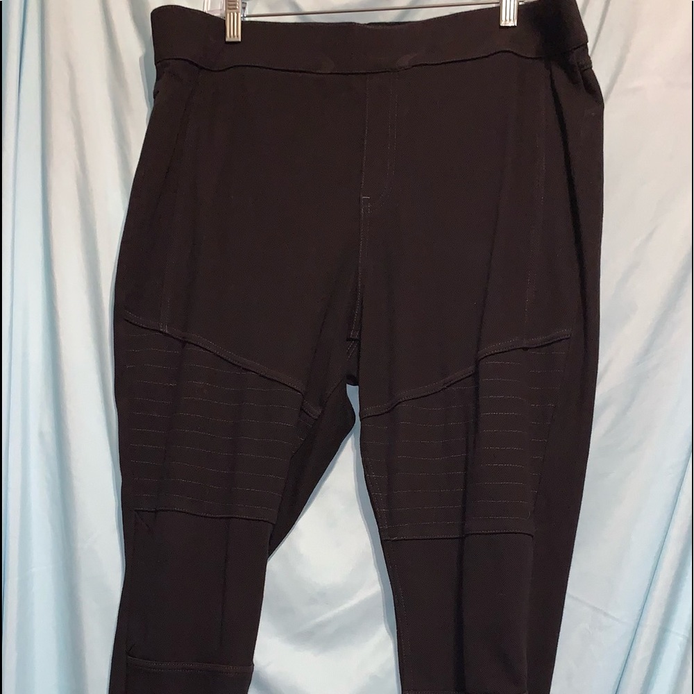 Hue black moto leggings 2X